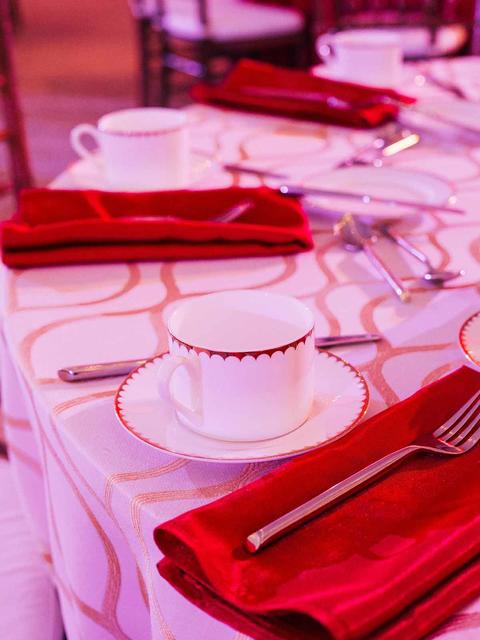 a place setting for upscale evening event